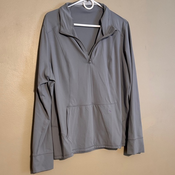 Jackets & Blazers - Women's Gray Quarter-Zip Athletic Jacket